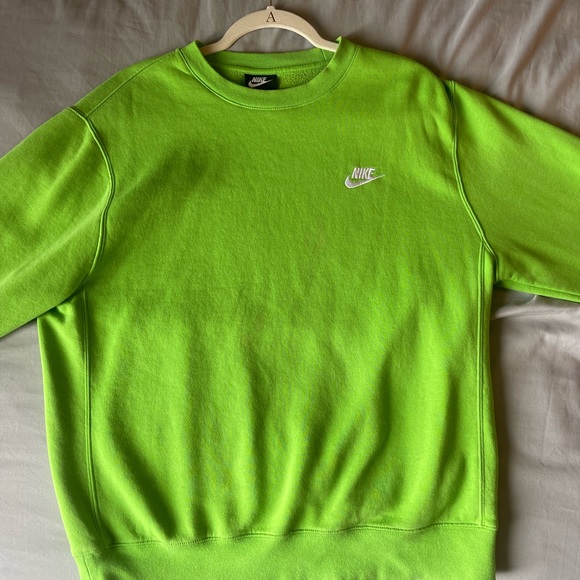 Lime Green Nike Sweatshirt - Picture 4 of 5
